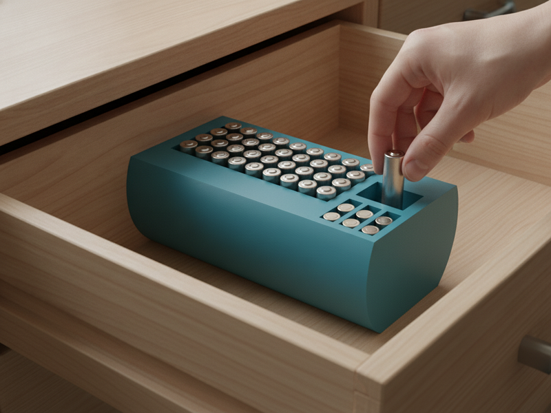 Battery Organizer — printed example