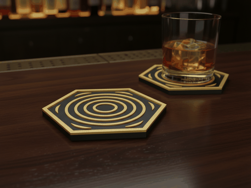 Coasters — printed example