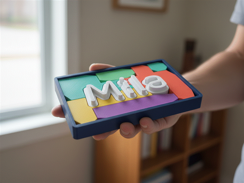 Name Puzzle — printed example
